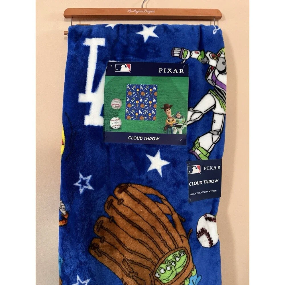 MLB Los Angeles Dodgers Pixar Toy Story Cloud Throw Blanket 60x70